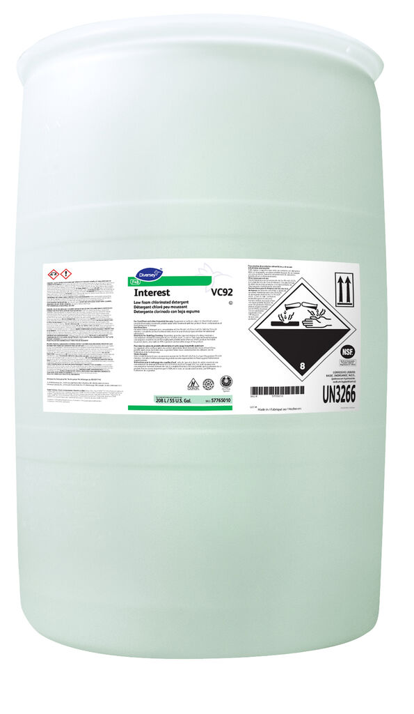 Interest VC92, 55gal - Low Foam Chlorinated Detergent
